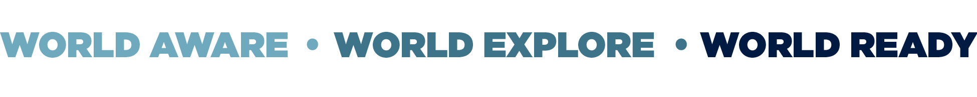 World Aware - World Explore - World Ready