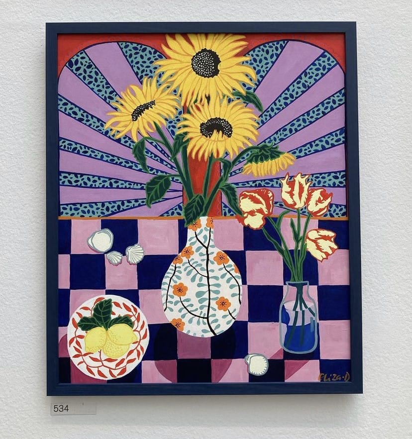Sunflower still life painting