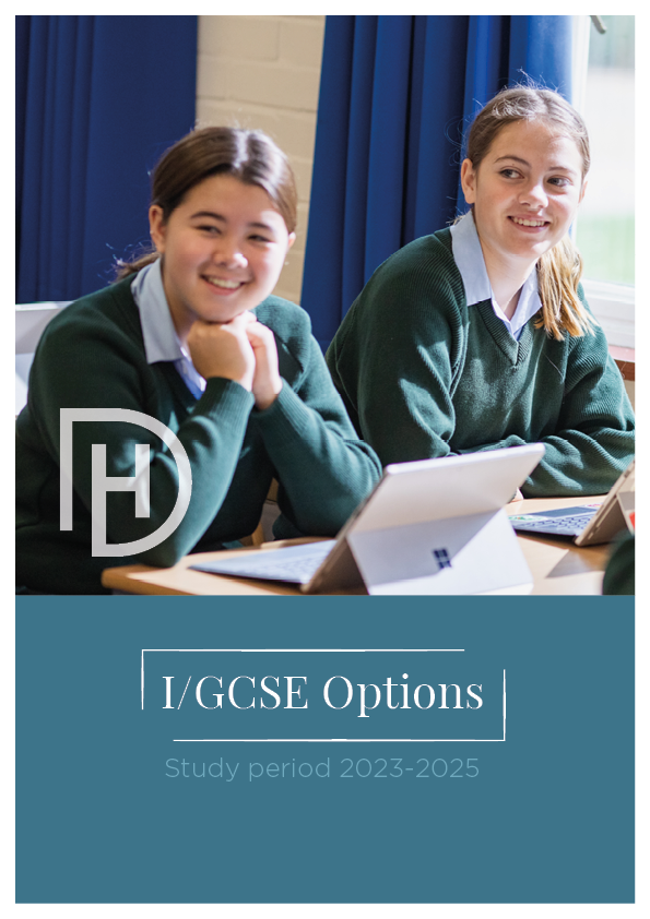 I/GCSE Options booklet cover - girls painting 